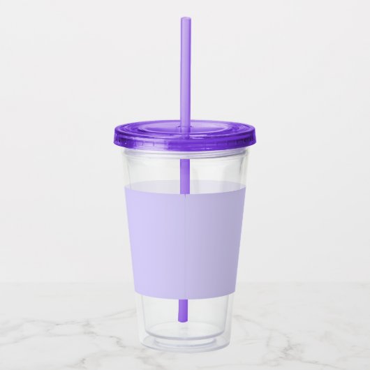 Lavender Paars Modern Script Girly Monogram Naam Acryl Drinkbeker (Rechts)