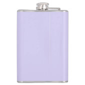 Lavender Paars Modern Script Girly Monogram Naam Heupfles (Achterkant)
