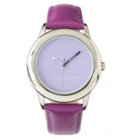 Lavender Paars Modern Script Girly Monogram Naam