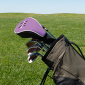 Lavender Paars Modern Script Monogram Naam Dames Golfheadcover (Insitu)