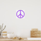 Lavender Paars Peace Symbol Poster (Keuken)