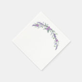 Lavender Paars Roos en Eucalyptus Servet (Hoek)