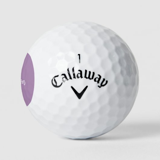 Lavender Paars Script Monogram Naam Dames Golfballen (Logo)