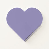 Lavender Paars Script Monogram Naam Hartvorm Notitieboek (Achterkant)