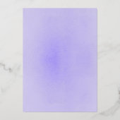 Lavender Paars & Silver Foil Floral Boho Wedding Folie Uitnodiging (Achterkant)