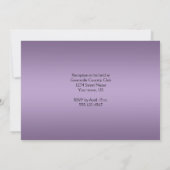  lavender Paars Silver Wedding Uitnodiging (Achterkant)