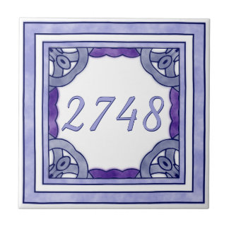 Lavender Paars Small House Number Tegeltje