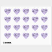 Lavender Paars Wedding Heart Stickers Invitaties (Vel)