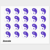 Lavender Paars Yin-Yang Ronde Sticker (Vel)