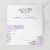 Lavender Paarse Floral Elegant Wedding Write-In (Buitenkant ongevouwen)