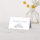 Lavender Paarse Floral Elegant Wedding Write-In (Achterkant)