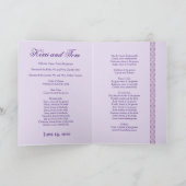 LAVENDER PAARSE Gepersonaliseerd huwelijksprogramm Programma (Binnen)