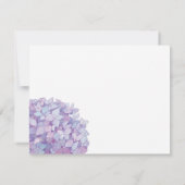 Lavender Paarse Hydrangea Wedding RSVP Kaartje (Achterkant)