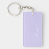 Lavender Paarse Moderne Script Meisjesachtige Mono