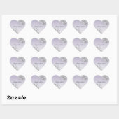 Lavender Paarse Ombre Silver Glitter Sparkle Hart Sticker (Vel)