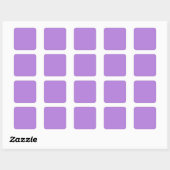 Lavender Paarse vaste kleur Vierkante Sticker (Vel)