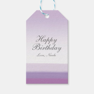 Lavender Paarse Waterverf Partij Gift Label Cadeaulabel