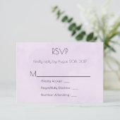 Lavender Paarse Waterverf RSVP (Staand voorkant)