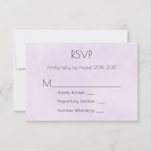Lavender Paarse Waterverf RSVP