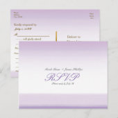 Lavender Paarse Waterverf RSVP Wedding Briefkaart (Voorkant / Achterkant)