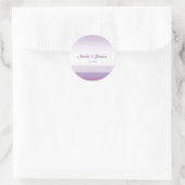 Lavender Paarse Waterverf Wedding Favor Stickers (Tas)
