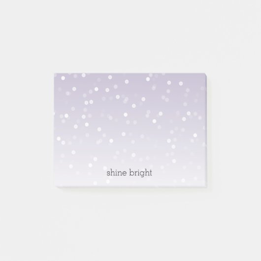 Lavender Paarse White Bokeh Confetti Post-it® Notes (Voorkant)
