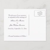 Lavender Paris Grunge Save the Date Briefkaart (Achterkant)