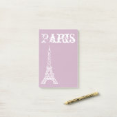 Lavender Paris Post schrijft Post-it® Notes (Op bureau)