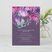 Lavender Passion Mardi Gras Party Invitation (Debout devant)