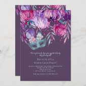 Lavender Passion Mardi Gras Party Invitation (Devant / Derrière)