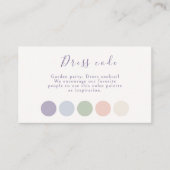 Lavender Pastel Floral Script Wedding Attire Informatiekaartje (Voorkant)