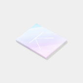 Lavender pastel minimalistische typografie-monogra post-it® notes (Schuin)