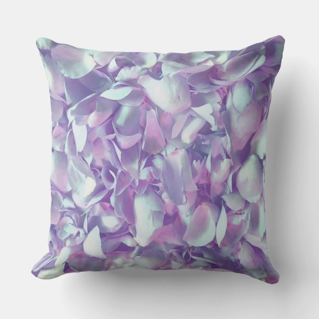 Lavender Pastel Petals Kussen (Voorkant)