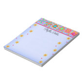 Lavender Patchwork Quilt Block Art Notitieblok (Gedraaid)