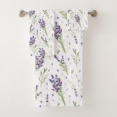 Lavender Pattern Bad Handdoek (Insitu)