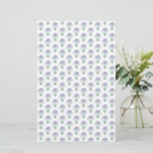 Lavender Pattern Gift Soap Wrap | Lijnpapier (Staand voorkant)