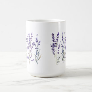Lavender Pattern Pillar Candle Koffiemok