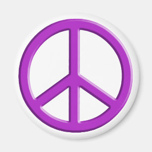 Lavender Peace Sign Magneet