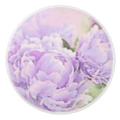 Lavender Peonies Keramische Knop (Voorkant)