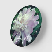 Lavender Peony Flower in Bloom Personalized Ronde Klok (Hoek)