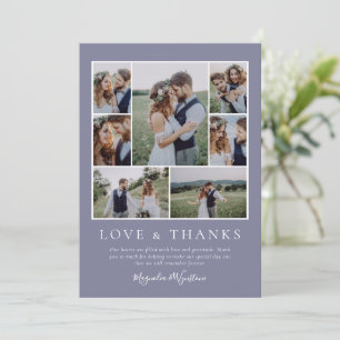Lavender Photo Collage Amour et Merci Mariage