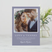 Lavender Photo Love & Bedankt Wedding (Staand voorkant)