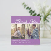 Lavender Photo Mariage Merci Cartes (Debout devant)