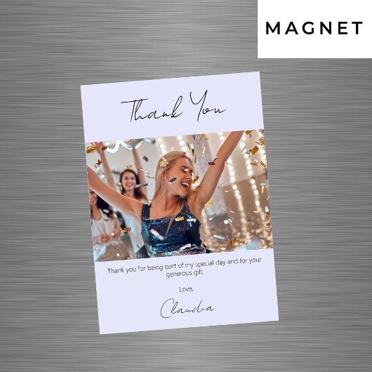 Lavender photo merci carte magnétique