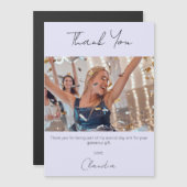 Lavender photo merci carte magnétique (Devant / Derrière)