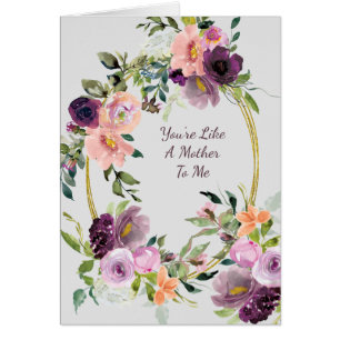 Lavender Pink Bouquet Oval Lijst Moederdag Card
