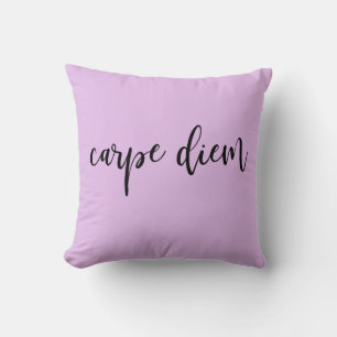 Lavender Pink Carpe Diem Elegant Script Kussen