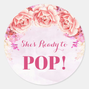 Lavender Pink Flower Ready to Pop Favor Tag