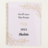 Lavender pink gold foliage motivational quote 2026 (Devant)