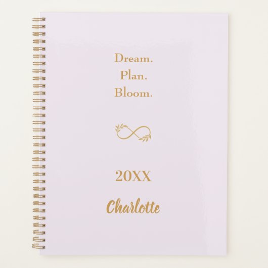 Lavender pink gold motivational quote 2026 planner (Voorkant)